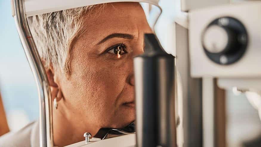 Woman Having an Eye Exam